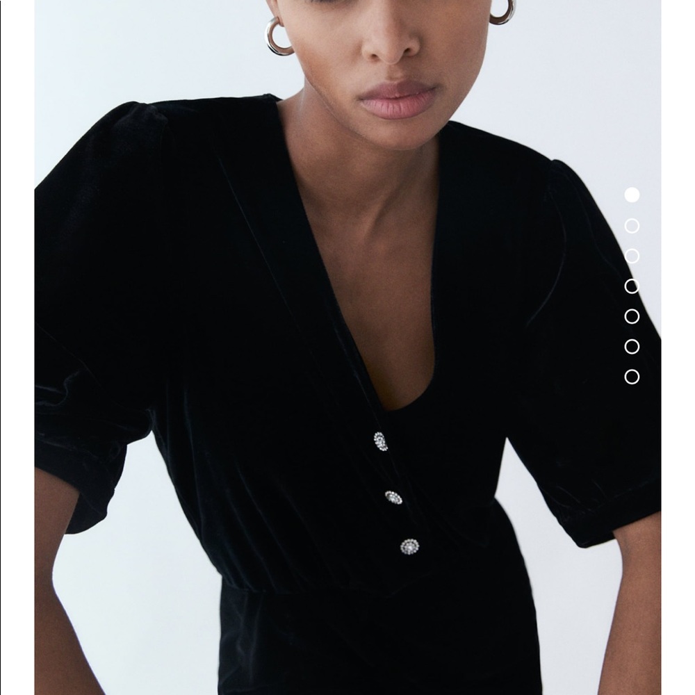 Velvet mini dress Zara